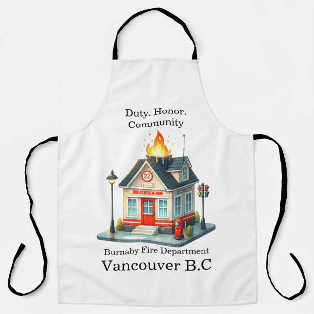 Feuerwehrmann in Station 22 bei Dämmerung Schürze (Vorderseite)