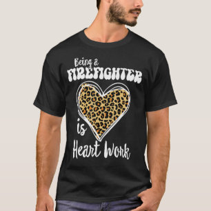 Feuerwehrmann ist die Liebe Leopard V-D T-Shirt