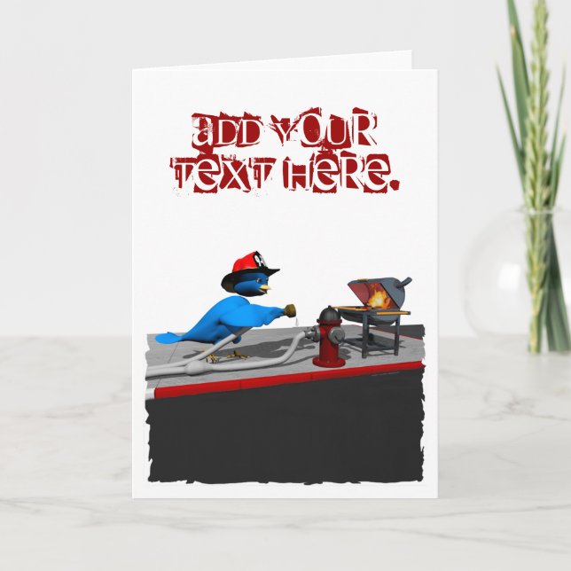 Feuerwehrmann-Karte Dankeskarte (Vorderseite)