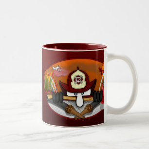 Feuerwehrmann Kilroy Rot-Tasse Zweifarbige Tasse