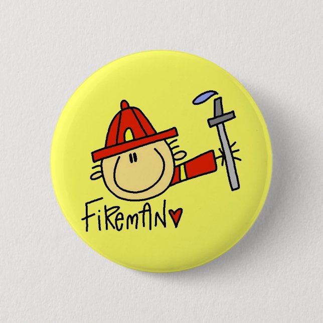 Feuerwehrmann-Knopf Button (Vorderseite)