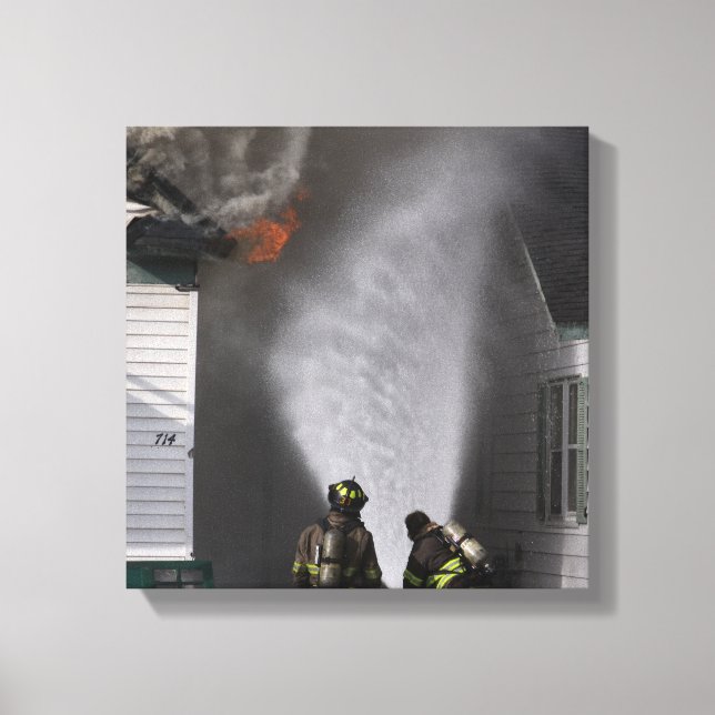 Feuerwehrmann Leinwanddruck (Vorderseite)