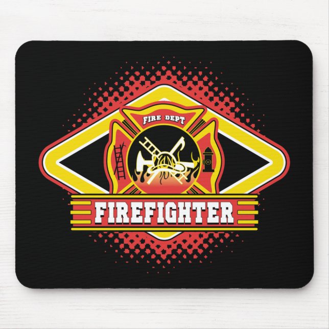 Feuerwehrmann-Logo Mousepad (Vorne)