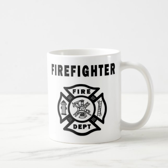 Feuerwehrmann-Logo Tasse (Rechts)