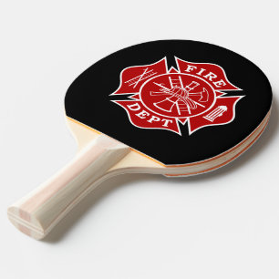 Feuerwehrmann Malteser Cross Ping Pong Paddle Tischtennis Schläger