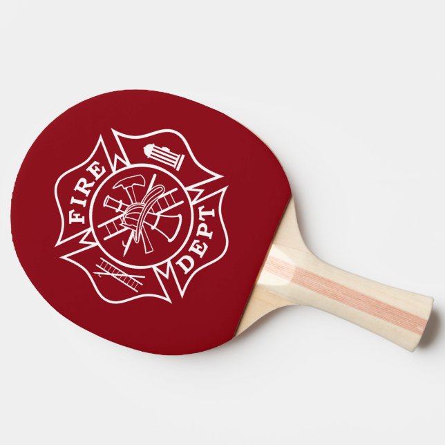 Feuerwehrmann Malteser Cross Ping Pong Paddle Tischtennis Schläger (Seitenansicht)