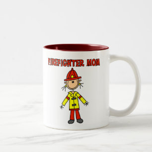 Feuerwehrmann-Mama Zweifarbige Tasse