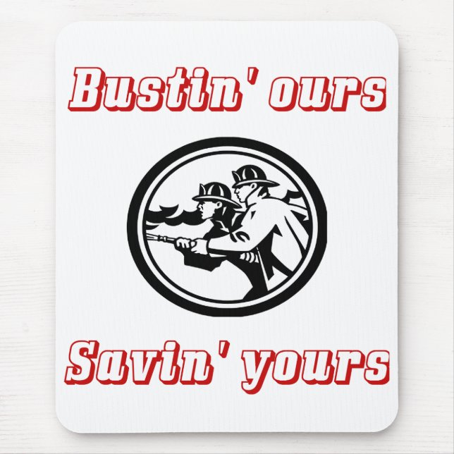 Feuerwehrmann-Mausunterlage Mousepad (Vorne)
