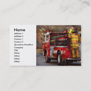 Feuerwehrmann - Metuchen Feuerwehr Abteilung Visitenkarte