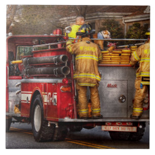 Feuerwehrmann - Metuchen Feuerwehr Fliese