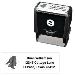 Feuerwehrmann mit Helm auf Permastempel