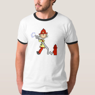 Feuerwehrmann mit Schlauch T-Shirts und Geschenke