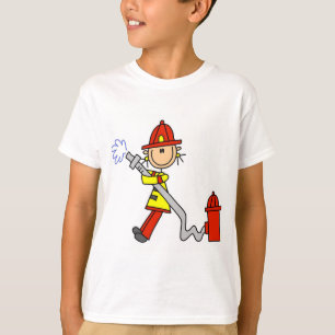 Feuerwehrmann mit Schlauch T-Shirts und Geschenke