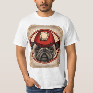 Feuerwehrmann-Mops T-Shirt