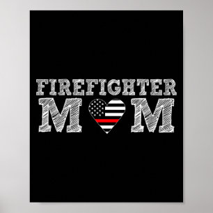 Feuerwehrmann-Mutter Feuerwehr-Geschenk Stolz Feue Poster
