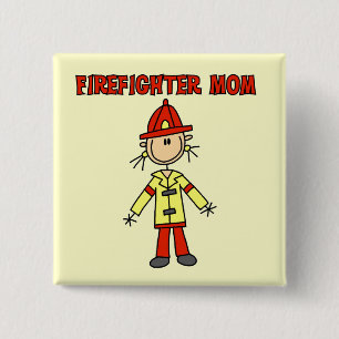 Feuerwehrmann-Mutter T-Shirts und Geschenke Button