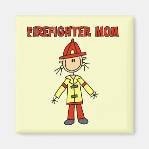 Feuerwehrmann-Mutter T-Shirts und Geschenke Magnet