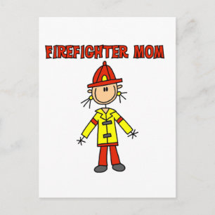Feuerwehrmann-Mutter T-Shirts und Geschenke Postkarte