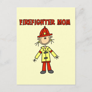 Feuerwehrmann-Mutter T-Shirts und Geschenke Postkarte