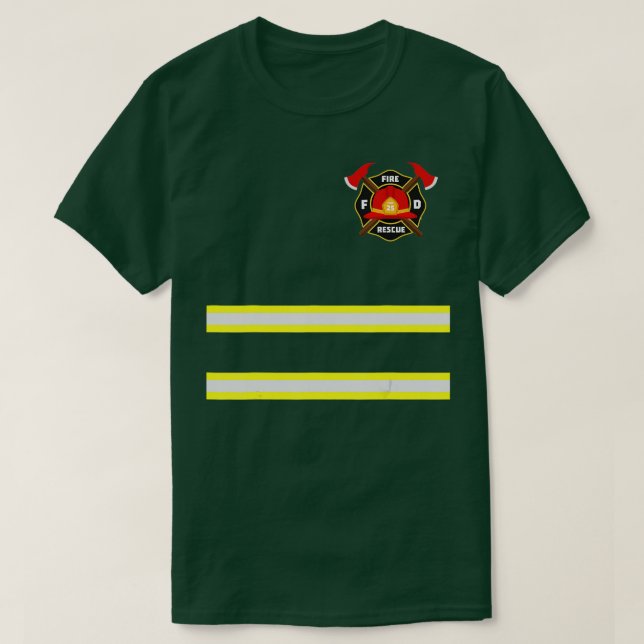 Feuerwehrmann oder Brandkostüm T-Shirt (Design vorne)