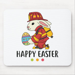 Feuerwehrmann Osterhase Mousepad