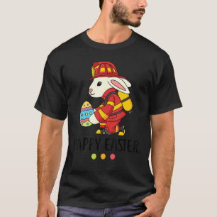 Feuerwehrmann Ostern Bunny Fireman Egg Happy Oster T-Shirt