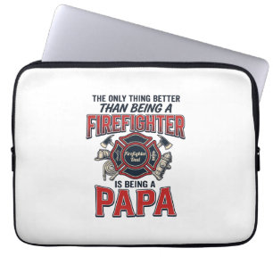 Feuerwehrmann Papa Vintage Gravur Shirt Design_1 Laptopschutzhülle