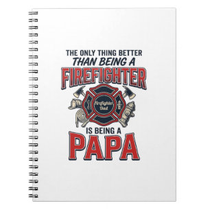 Feuerwehrmann Papa Vintage Gravur Shirt Design_1 Notizblock