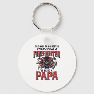 Feuerwehrmann Papa Vintage Gravur Shirt Design_1 Schlüsselanhänger