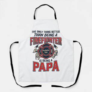 Feuerwehrmann Papa Vintage Gravur Shirt Design_1 Schürze