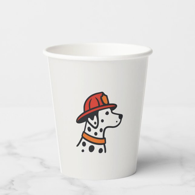 Feuerwehrmann Party Tasse Pappbecher (Rückseite)