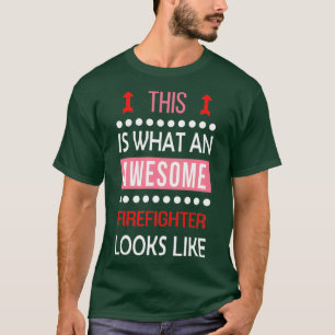 Feuerwehrmann Phantastisch sieht sonntags Weihnach T-Shirt