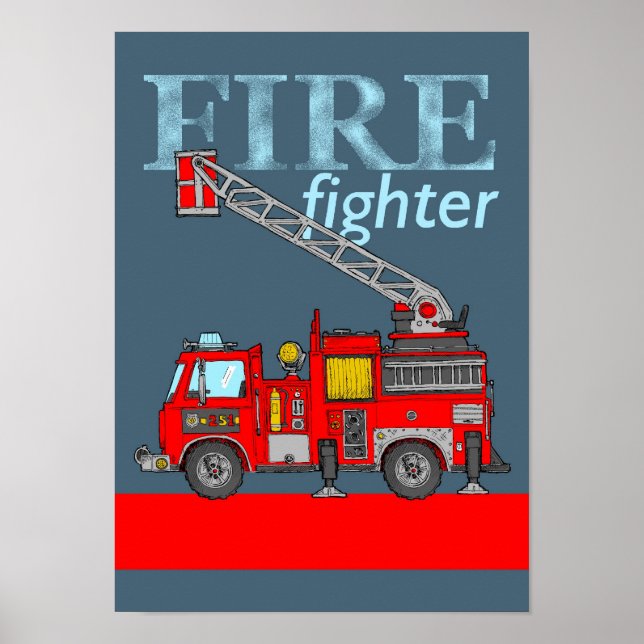 Feuerwehrmann Poster (Vorne)