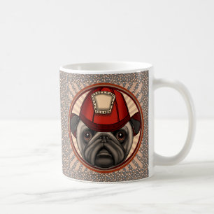 Feuerwehrmann-Pug-Tasse Kaffeetasse