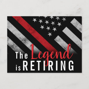 Feuerwehrmann Red Line Flagge Feuerwehrmann Ankündigungspostkarte