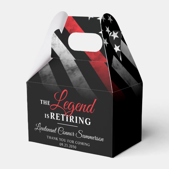 Feuerwehrmann Red Line Flagge Feuerwehrmann Geschenkschachtel (Vorderseite)