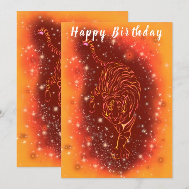 Feuerwehrmann rennt in der Starry Night - Geburtst (Vorne/Hinten)