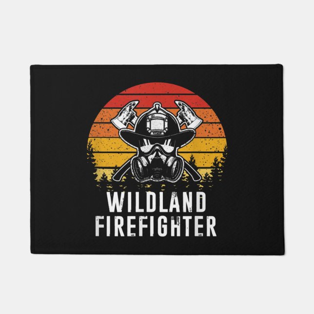 Feuerwehrmann Reto Sunset Feuerwehrmann Fußmatte (Vorderseite)