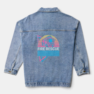 Feuerwehrmann Retro Feuerwehr Jeansjacke