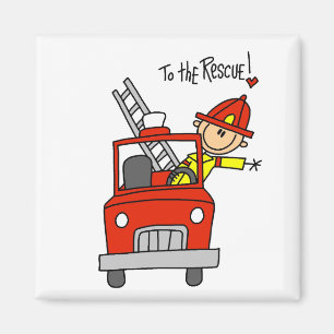 Feuerwehrmann Retter T-Shirts und Geschenke Magnet