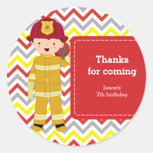 Feuerwehrmann Runder Aufkleber