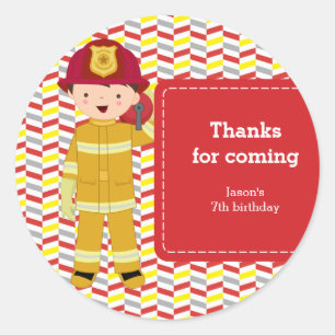 Feuerwehrmann Runder Aufkleber