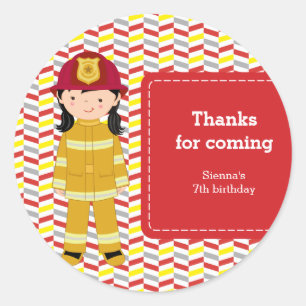 Feuerwehrmann Runder Aufkleber