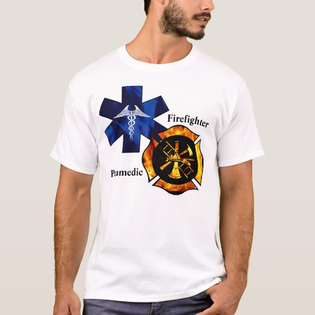 Feuerwehrmann-/Sanitäter-Shirt T-Shirt (Vorderseite)