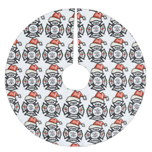 Feuerwehrmann Sankt Polyester Weihnachtsbaumdecke