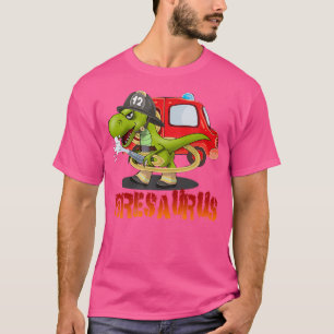 Feuerwehrmann Saurus Feuerwehrauto Feuerwehrmann D T-Shirt