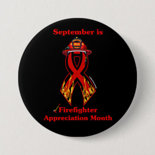Feuerwehrmann-Schätzungsmonat Button