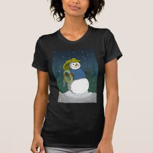 Feuerwehrmann-Schneemann T-Shirt