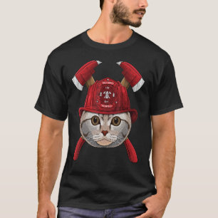 Feuerwehrmann Schottischer Falten Feuerwehrmänner T-Shirt