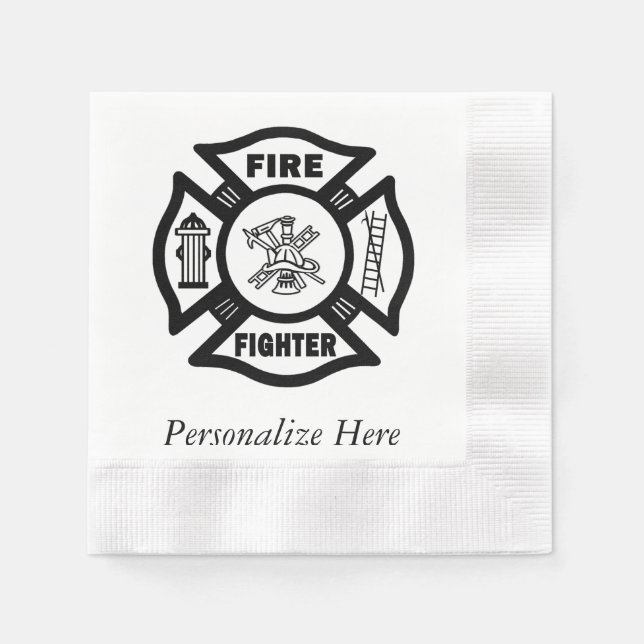 Feuerwehrmann Serviette (Vorderseite)